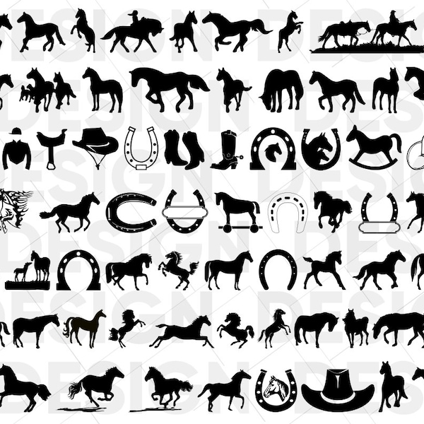 120+ HORSE SVG BUNDLE, horse graphic design, farm horseshoe svg, horseshoe svg, cowboy svg, horse png, horse decal, horse print, horse lover