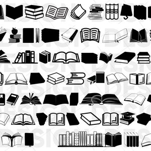 60+ BOEKEN SVG BUNDEL, open boek svg, open boek silhouet, open boek vector, open boek png, open boek cricut, open boek clip art