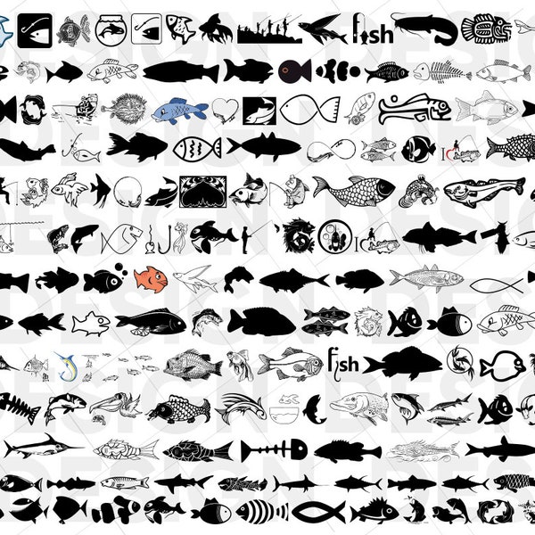 150+ FISH SVG BUNDLE, fishing svg, fish svg, fisherman svg, fish clipart, bass fish svg, fishing pole svg, fish hook svg, ocean svg