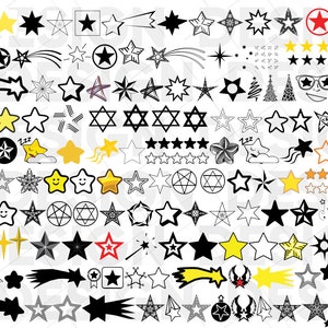 130+ STARS SVG BUNDLE, star clipart, star vector, star cut files, shooting stars svg, stars for cricut, stars silhouette svg, star die cut
