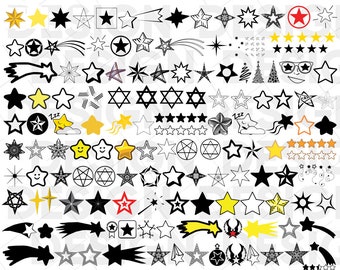 130+ STARS SVG BUNDLE, star clipart, star vector, star cut files, shooting stars svg, stars for cricut, stars silhouette svg, star die cut