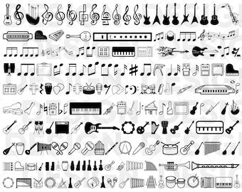 150+ MUSICAL INSTRUMENTS SVG, musical instruments bundle, music instrument vector, music instrument png, music instrument clipart, cricut