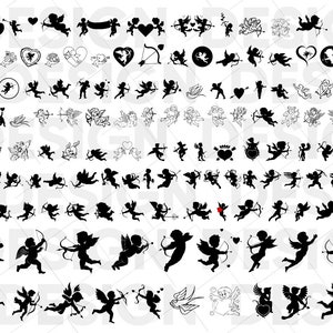 130+ CUPID SVG BUNDLE, cupid clipart, cupid cut file, cupid vector, cupid silhouette, cupid valentines svg, valentines day svg, cupid design