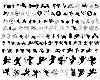 130+ CUPID SVG BUNDEL, cupido clipart, cupido gesneden bestand, cupido vector, cupido silhouet, cupido valentijn svg, valentijnsdag svg, cupido ontwerp