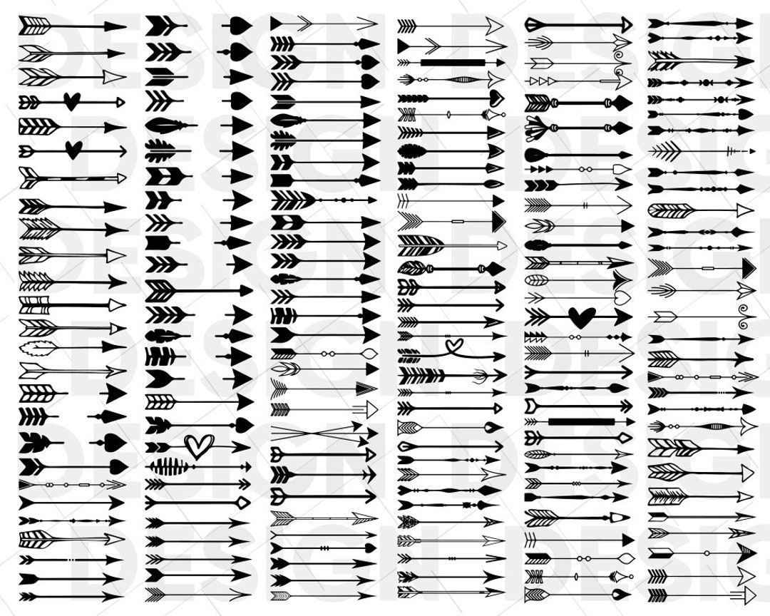 180 ARROW SVG BUNDLE, Boho Arrow Svg, Heart Arrow Svg, Arrows Svg