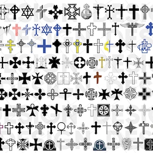 140+ CROSS SVG BUNDLE, cross clipart, cross vector, cross cut file, cross for cricut, cross silhouette files, christian cross svg set