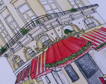 Café Parisiense - Impressão Artística