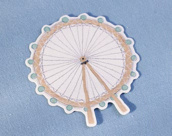 London Eye Sticker | Gouache Illustrated Landmark Design