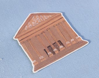 Sticker British Museum | Gouache-geïllustreerd monument in Londen