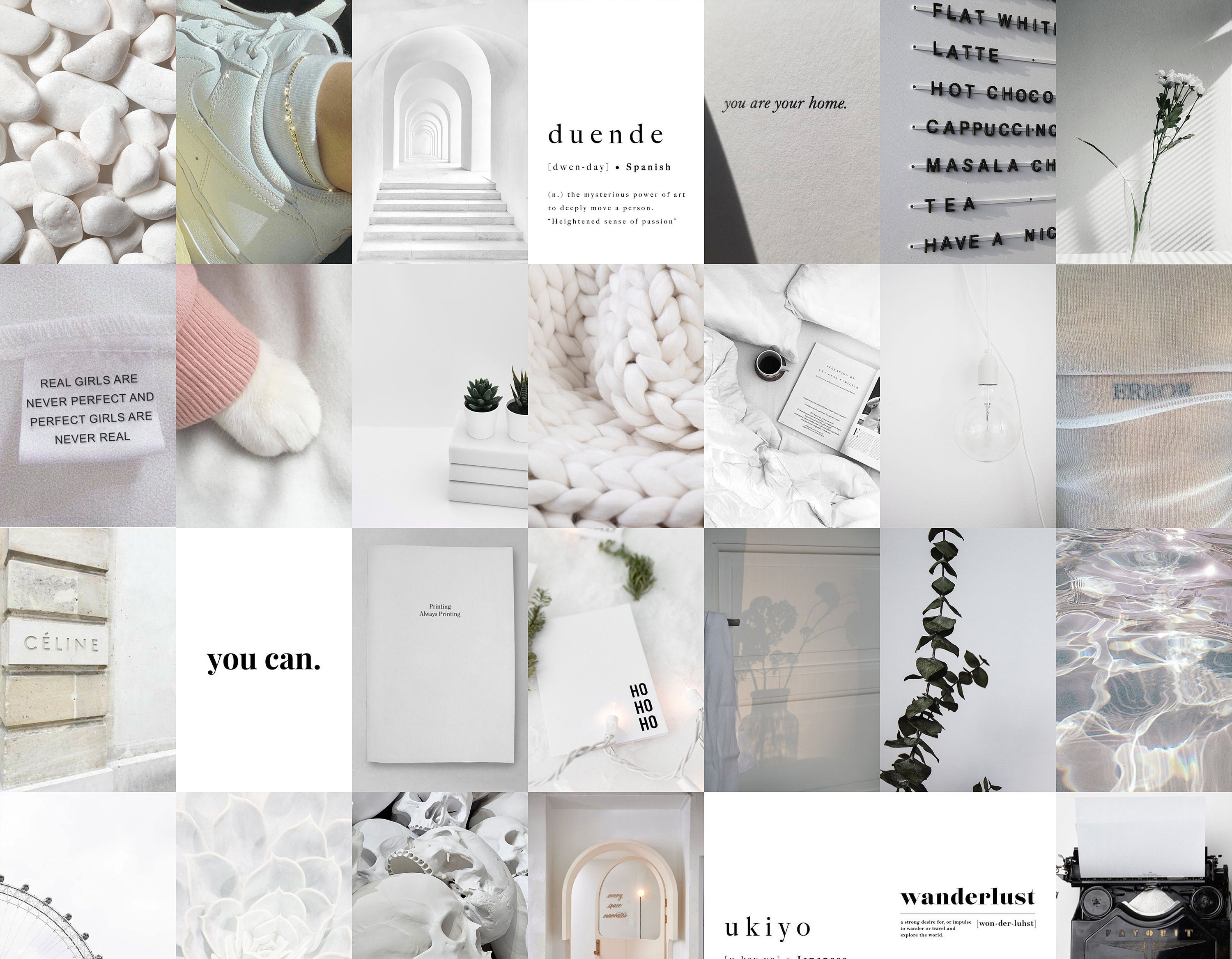 100pc White Wall Collage Kit White Wall Collage White Etsy Canada