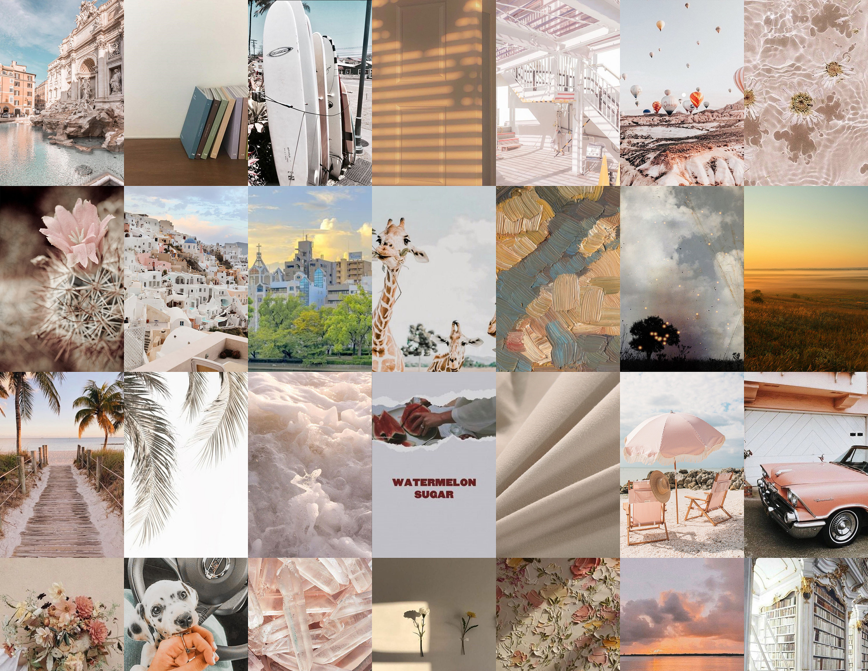 100pc Neutral Wall Collage Kit Nude Wall Collage Muted - Etsy Australia