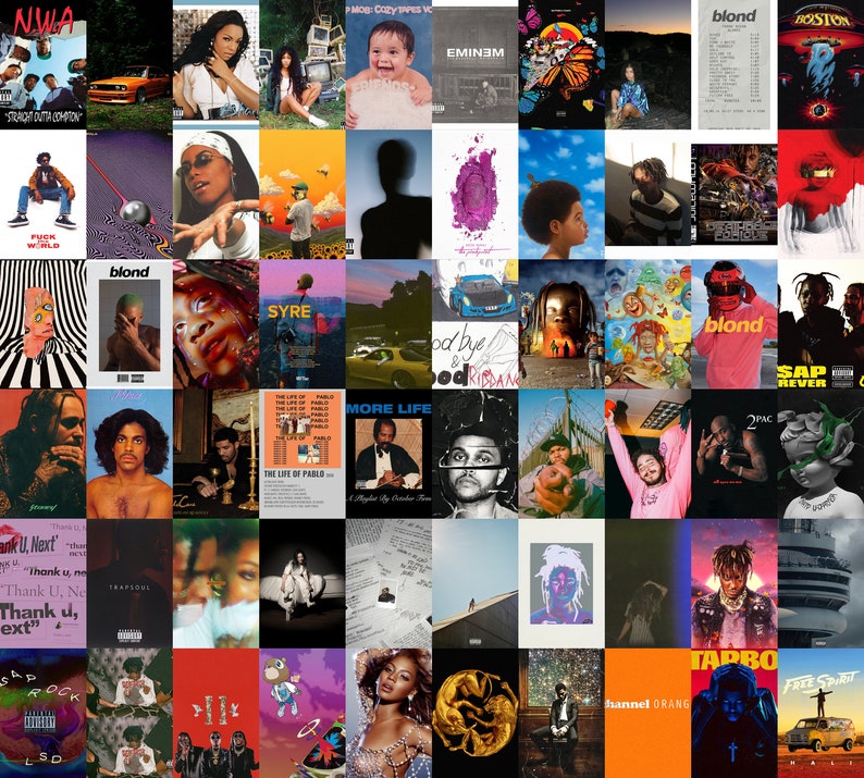 60pc Album Cover Collage Kit Music Wall Collage Aesthetic Etsy UK