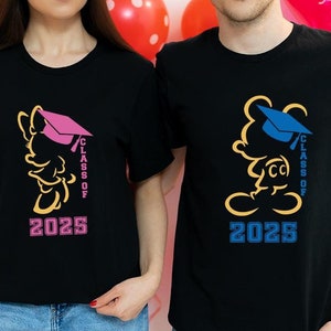 Disney Graduation Shirts, Class of 2025 Shirt, Senior T-shirt, Collage Life, Disney Graduation Trip Shirts, Mickey Minnie Graduate Shirt