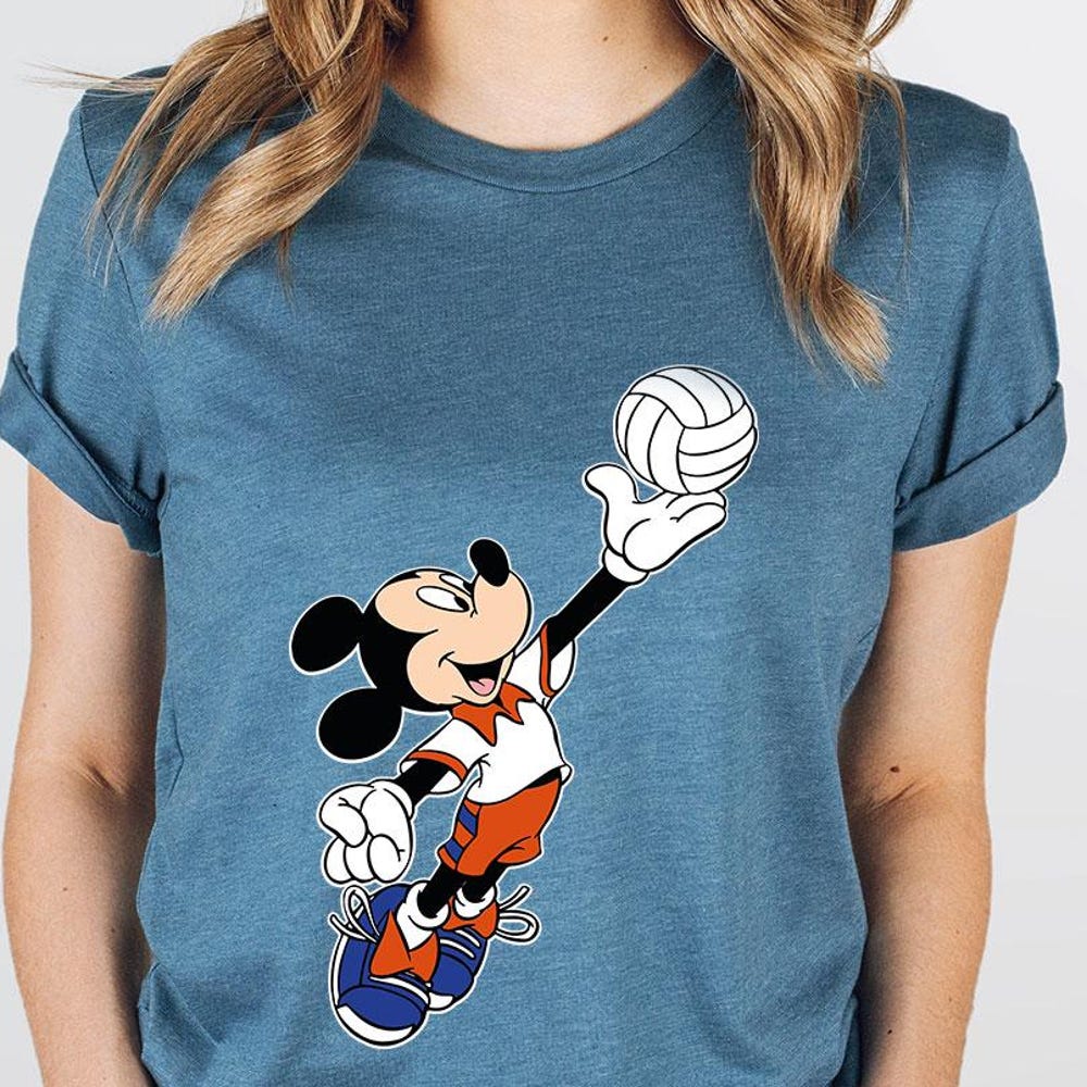 Snorider Design Disney Volleyball T-Shirt, Volleyball Mickey Shirt, Volleyball Player Shirt, Sports Mom Shirt, Volleyball Fan Shirt, Volleyball Kids Shirt