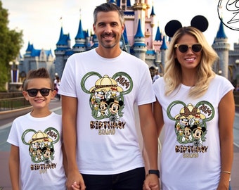 Chemises d'anniversaire Disney personnalisées, chemise d'anniversaire Disney pour filles garçons, t-shirt assorti de l'escouade d'anniversaire Disney, cadeau d'anniversaire pour enfants Disney