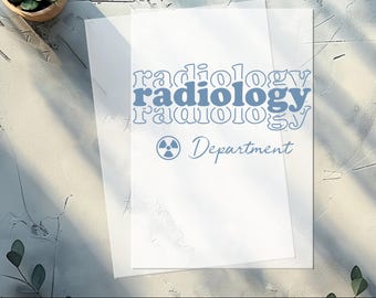Funny Radiology Radiologic Technologist DTF Transfer Ready To Press Retro Medical Professional Gift & Radiology Department Shirt Apparel