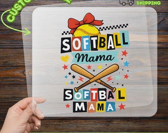 Softball Mama DTF Transfer, Ready to Press Softball Mom Design, Vibrant Heat Transfer for Apparel, Game Day Tee Iron On, Sports Mama
