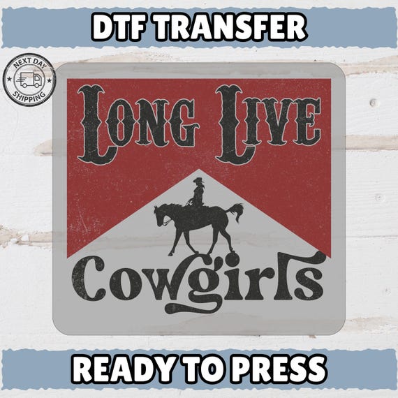 Vintage Western Cowgirls DTF Transfer for Western Apparel & Rodeo Fans, Ready to Press on T-shirts Hoodies