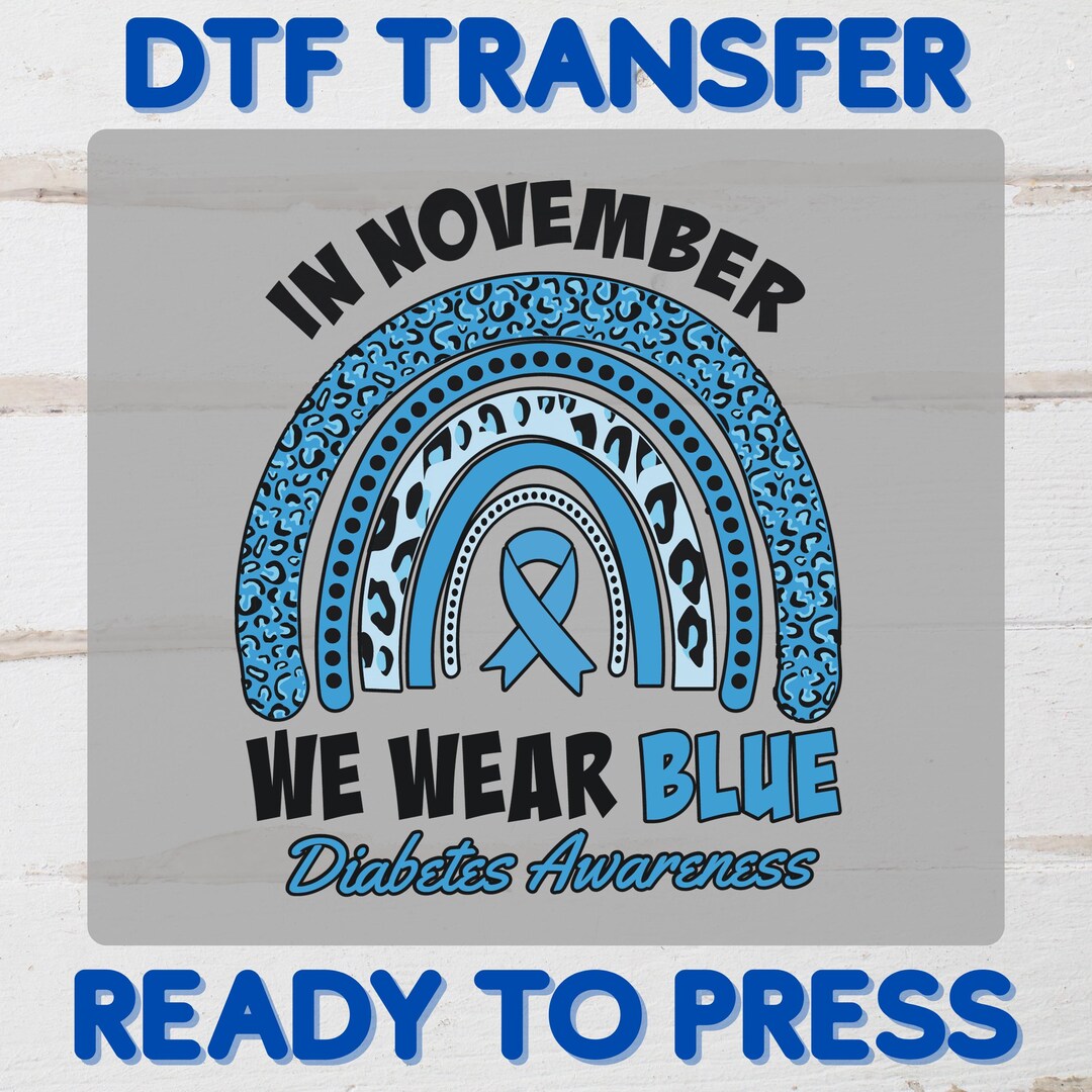 Empower Diabetes Awareness This November With Our Blue Ribbon Iron-on ...