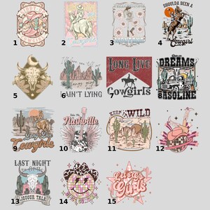 Vintage Western Cowgirls DTF Transfer for Western Apparel & Rodeo Fans, Ready to Press on T-shirts Hoodies image 5
