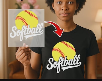 Softball Ball DTF Transfer, Ready To Press Softball Design, Custom DTF Print for Team Apparel, Game Day Shirt Transfer, Sport Lover Gift