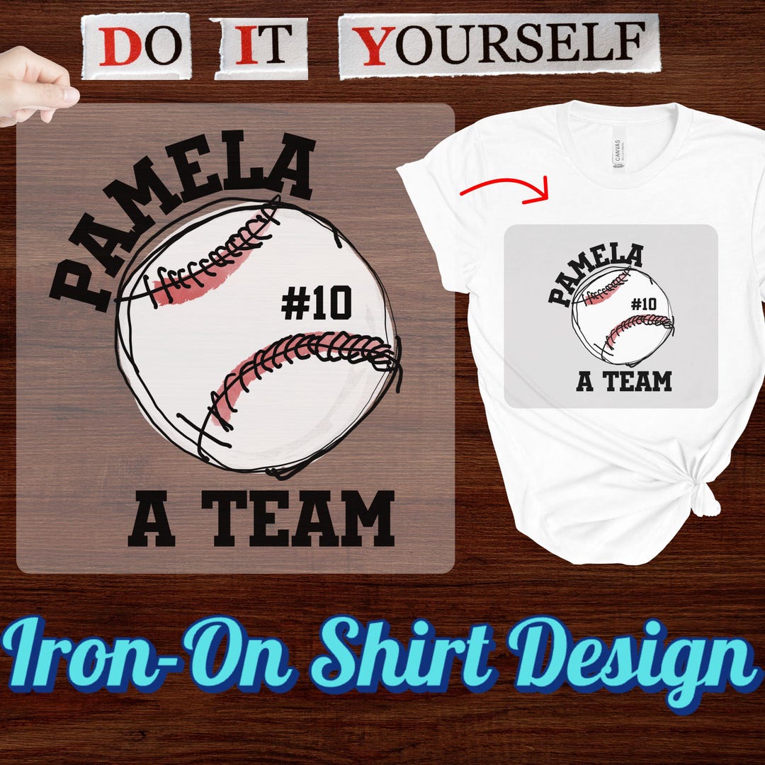 Personalized Baseball Name DTF Transfer, Custom Sports Graphic ...