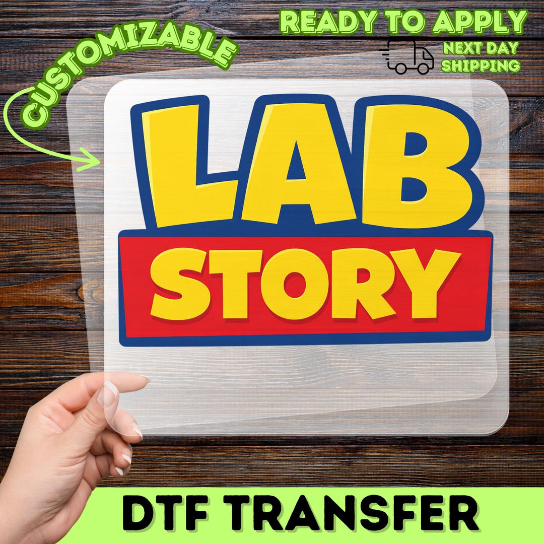 Fictional Lab Label Lab Story Nostalgic DTF Transfer, Funny Science Humor Iron-on Decal ...