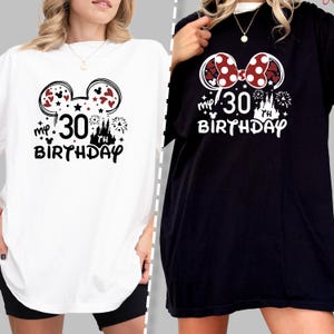 Disney Birthday Shirt, 30th Birthday Mickey Shirt, 30th Birthday Minnie Tee, Custom Disney Group Shirts Magical Castle Birthday Shirt