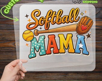 Softball Mama DTF Transfer, Ready to Press Leopard Softball Design, Sports Mom Iron On, Game Day Heat Transfer, Softball Lover Gift