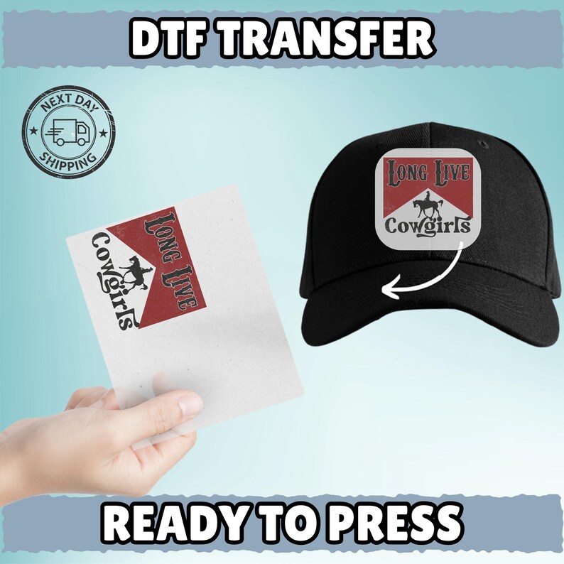 Vintage Western Cowgirls DTF Transfer for Western Apparel & Rodeo Fans, Ready to Press on T-shirts Hoodies image 4