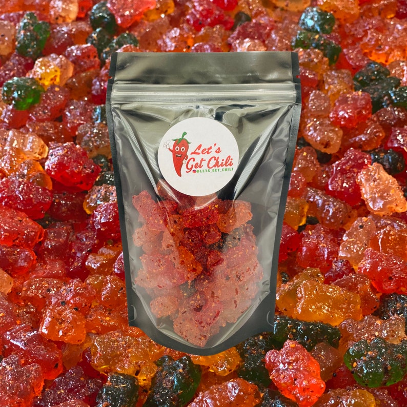 Dulces Enchilados Gummy Bears Chili Bears Spicy Gummy Etsy