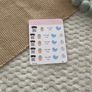 Cute Plant Sticker Sheet / Functional Planner Stickers, Cute Sticker Sheet, Stationary Love / Bullet Journal, Planner, Scrapbook, Gifts /