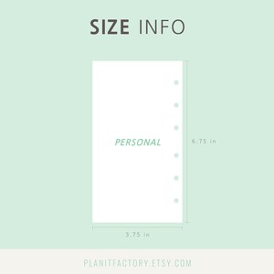 Undated Monthly Planner Printable Insert Personal Size Minimalist MO1P ...