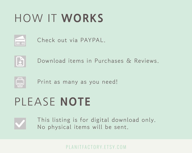 Undated Monthly Planner Printable Insert Personal Size Minimalist MO1P ...
