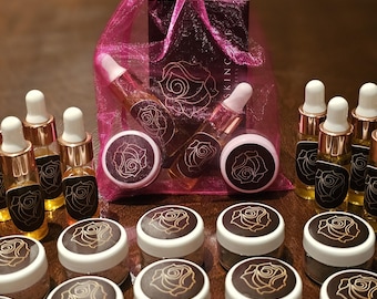 Skincare Sample Kit: Cleanser, Mask, Facial Oil, Eye Oil