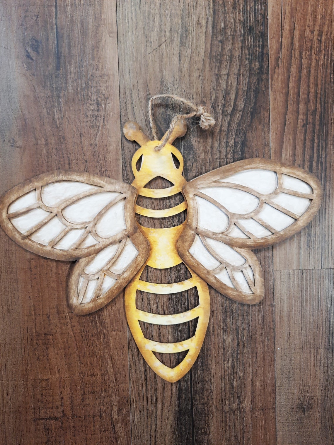 Wooden Bee Hanging Wall Décor Etsy