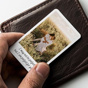 Anniversary Gift Personalized Metal Wallet Insert Custom Photo Card Romantic Gift for Husband Gift for Boyfriend Sentimental Keepsake