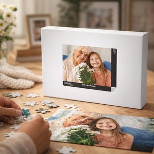Personalized Large Piece Puzzle for Seniors, Custom Photo Jigsaw Puzzle for Elderly Adults, Mothers Day Gift for Mom, Family Photo Puzzle