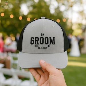 Groomsmen Personalized Gifts, Custom Hat for Groomsman, Embroidered Best Man Hat, Groom Cap, Wedding Party Gifts, Bachelor Party Hats