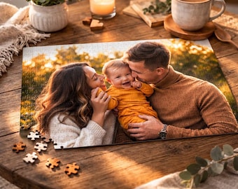 Personalized Puzzle, Photo Jigsaw Keepsake | 100% Chipboard | 110–1014 Pieces, Glossy Laminated, Gift For Mom