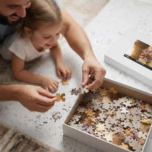 Custom Puzzle from Photo for Dad, Personalized Father's Day Gift, Unique Jigsaw Puzzle with Family Picture, Heartfelt Birthday Gift for Dad