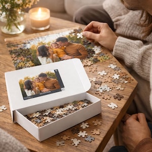 Personalized Photo Puzzle Custom Family Picture Jigsaw Puzzle Gift for Dad Unique Gift for Father Fathers Day Keepsake Puzzle Gift Idea