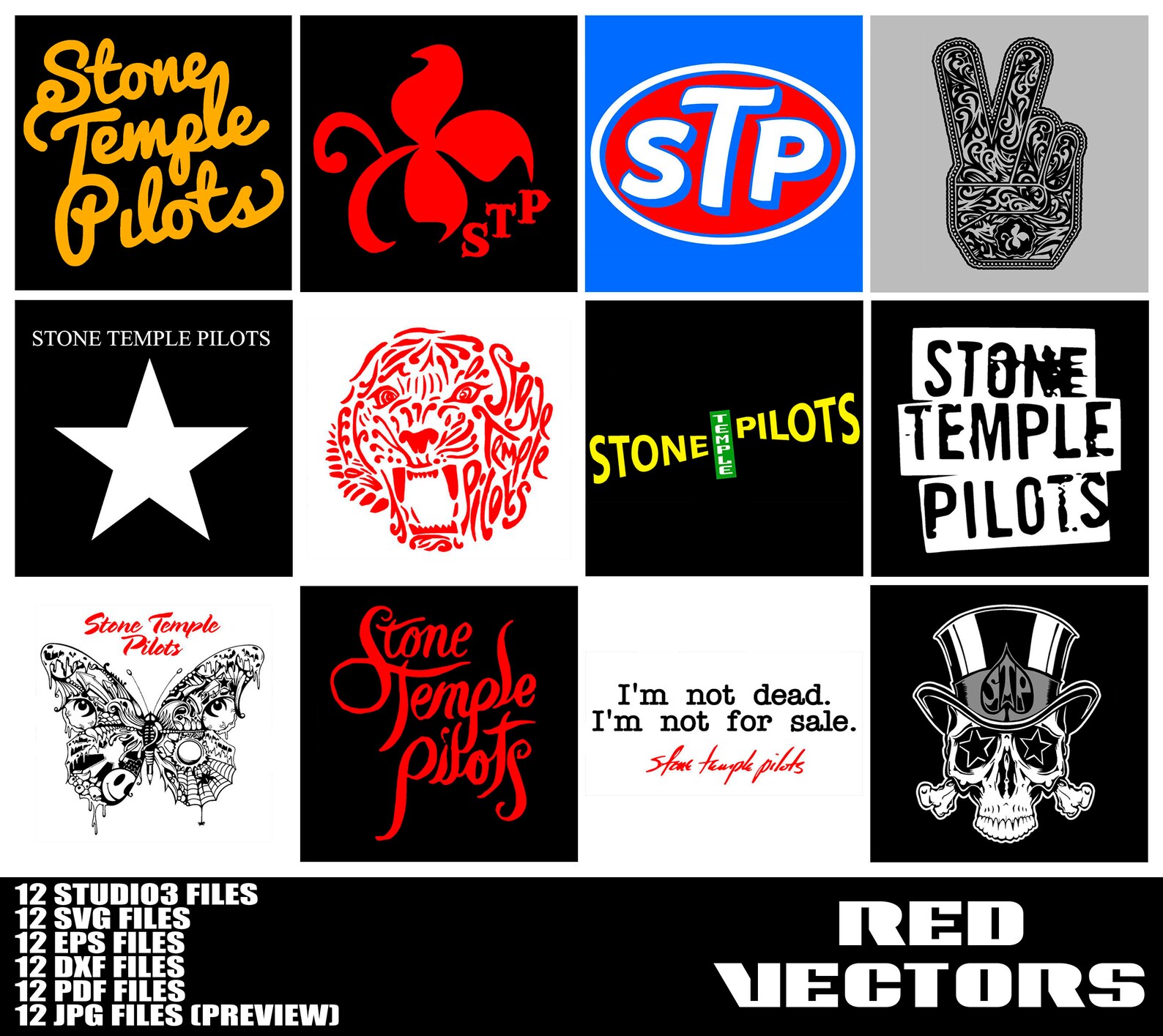 Stone Temple Pilots 72 files logo vector svg studio3 dxf Etsy