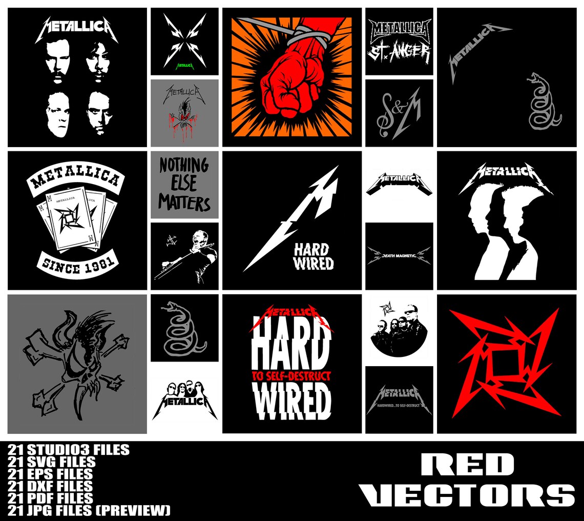 Metallica 126 files logo vector svg studio3 dxf eps Etsy