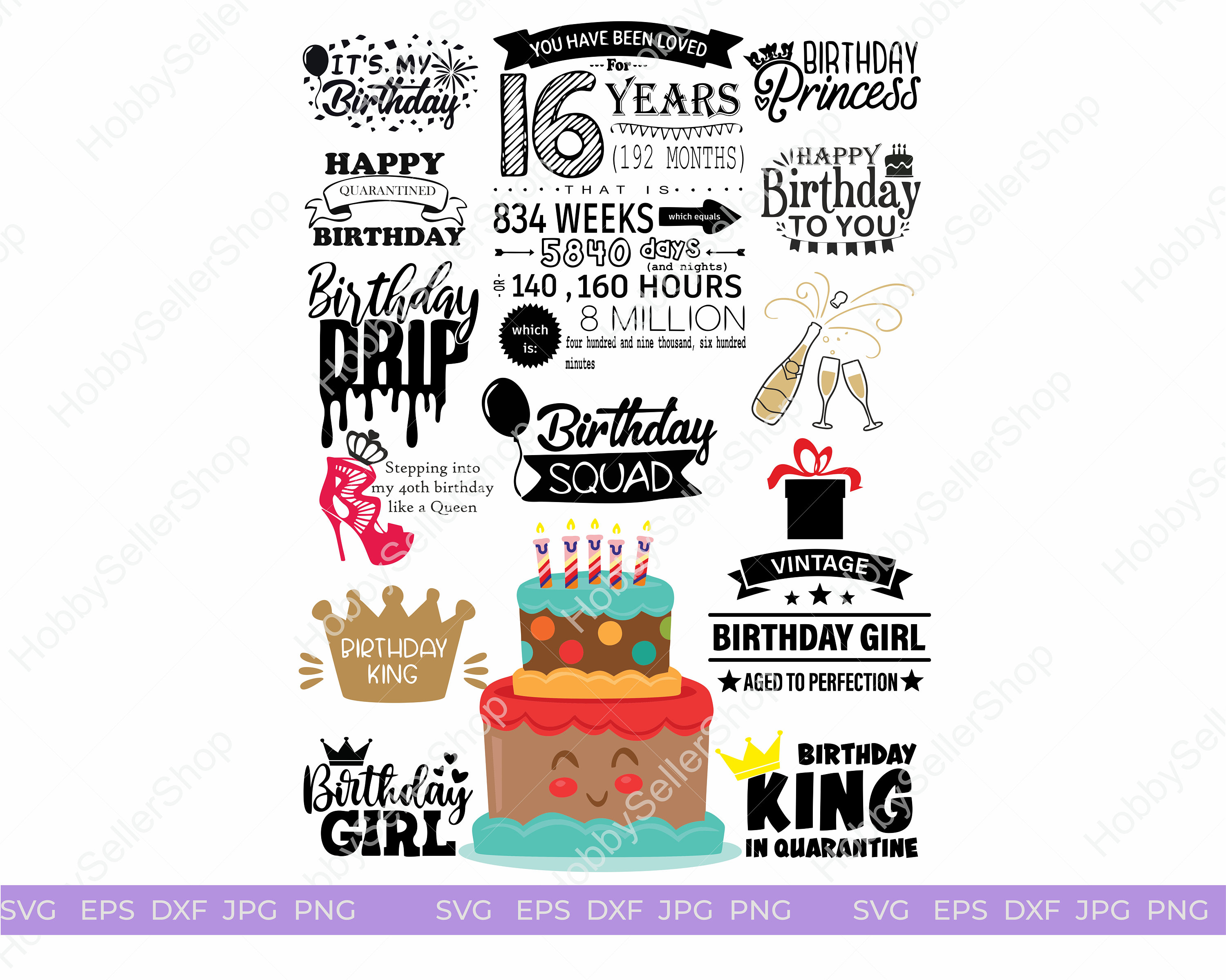 Download Happy Birthday SVG Files Happy Birthday SVG bundle Happy ...