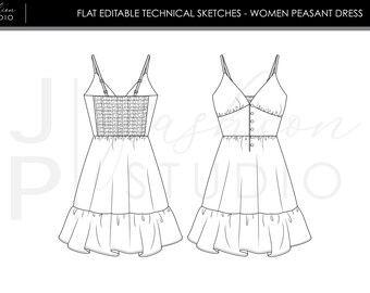 Flat 2025 sketch dress
