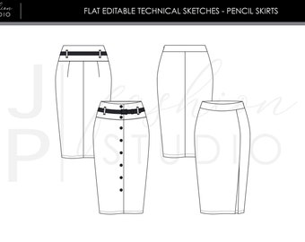 Classic Kneelength Pencil Skirt Back Zip Clasp Basic Wardrobe Essential  Royalty Free SVG Cliparts Vectors And Stock Illustration Image  151073746