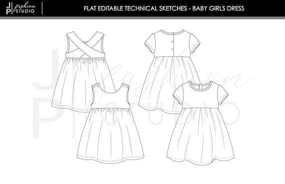 SEWING PATTERN Sew Girls Dress - Long Short Sleeve Vintage Style Toddler -  8266 | eBay