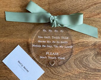 Don't Touch Baby Pram Sign, Don't Touch Baby Sign, Car Seat Tag, Gift, Germs Sign, Baby Shower Gift, Car Seat Sign, Stay Back, New Mum gift