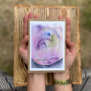 Set de 15 postales visionarias, arte curativo, postales con alma
